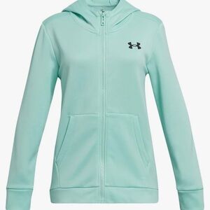NWT - Under Armour Girls Armour Fleece Full Zip Hoodie (Neo Turquiose)